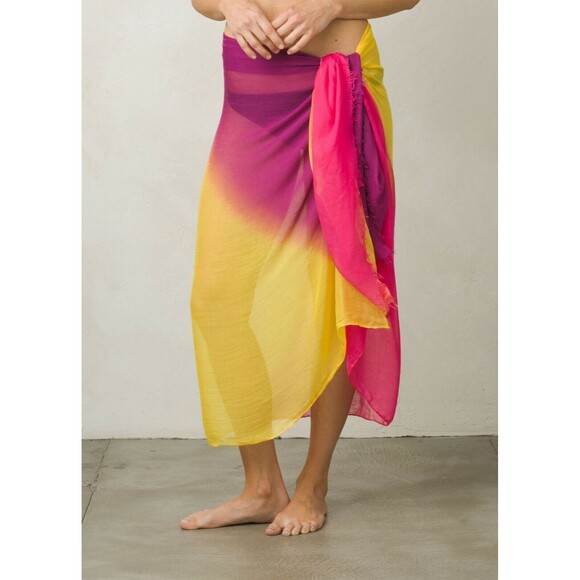 New NWT Womens Prana Sarong Scarf Dragonfruit Purple Pink Yellow Blanket Coverup - Picture 1 of 5